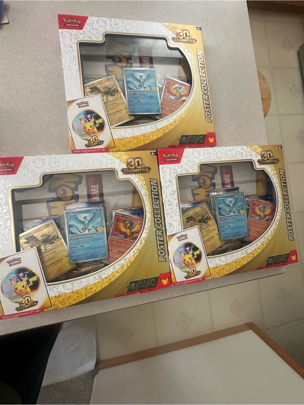 New Pokemon TCG 30th Anniversary Poster Collection - Factory Sealed lot of 3